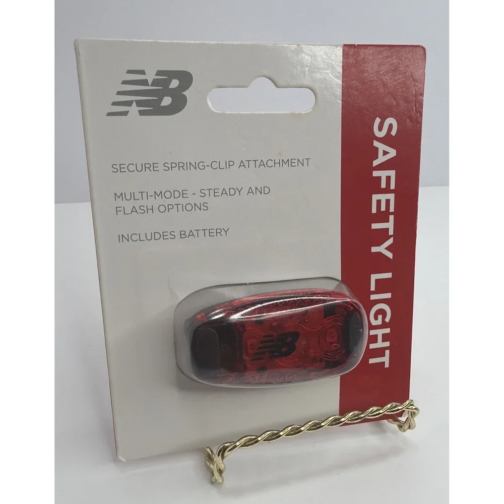 New Balance Safety Light Secure Spring Clip Attatchment Red - New